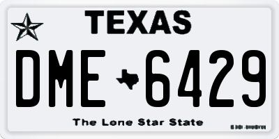 TX license plate DME6429