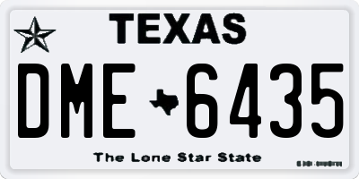 TX license plate DME6435