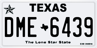 TX license plate DME6439