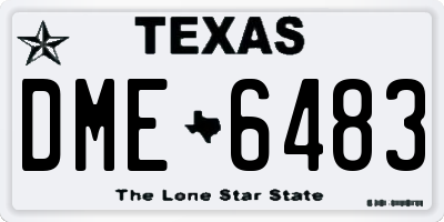 TX license plate DME6483