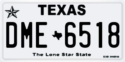 TX license plate DME6518