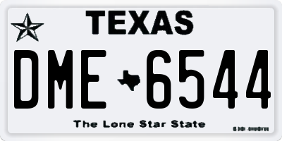 TX license plate DME6544