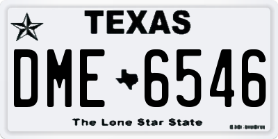 TX license plate DME6546
