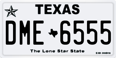TX license plate DME6555