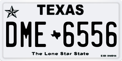 TX license plate DME6556