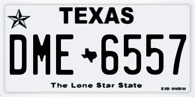 TX license plate DME6557