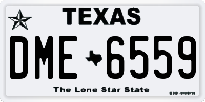 TX license plate DME6559