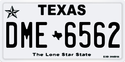 TX license plate DME6562