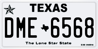 TX license plate DME6568