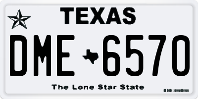 TX license plate DME6570