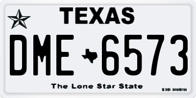 TX license plate DME6573