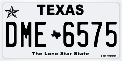TX license plate DME6575