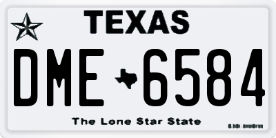 TX license plate DME6584