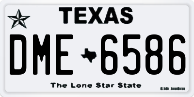TX license plate DME6586