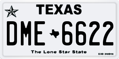 TX license plate DME6622