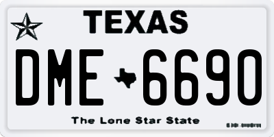 TX license plate DME6690