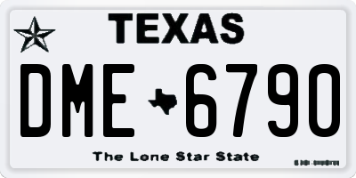 TX license plate DME6790