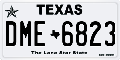 TX license plate DME6823