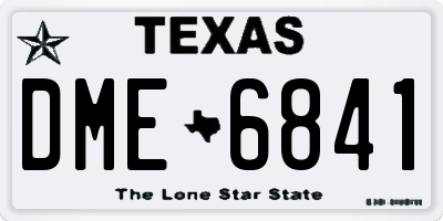TX license plate DME6841