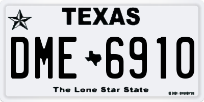 TX license plate DME6910