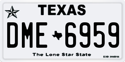 TX license plate DME6959