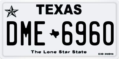 TX license plate DME6960