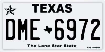 TX license plate DME6972