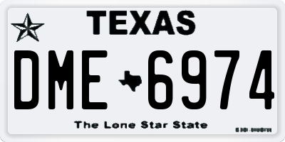 TX license plate DME6974