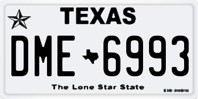 TX license plate DME6993