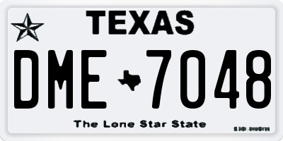 TX license plate DME7048
