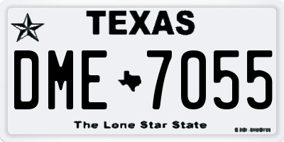 TX license plate DME7055