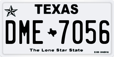 TX license plate DME7056