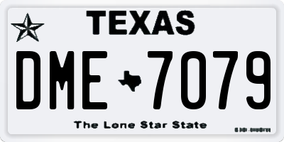 TX license plate DME7079
