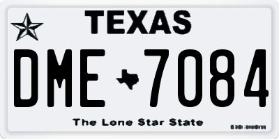 TX license plate DME7084