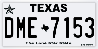 TX license plate DME7153