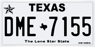 TX license plate DME7155
