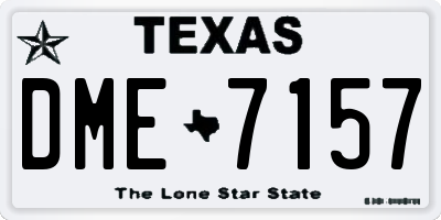 TX license plate DME7157