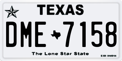 TX license plate DME7158