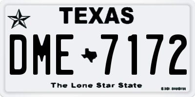 TX license plate DME7172