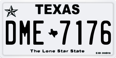 TX license plate DME7176