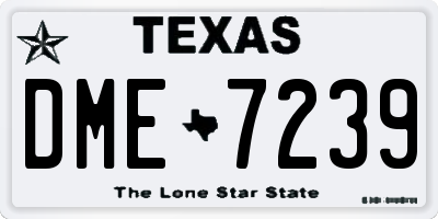 TX license plate DME7239