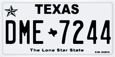 TX license plate DME7244