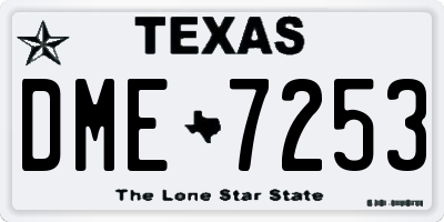 TX license plate DME7253
