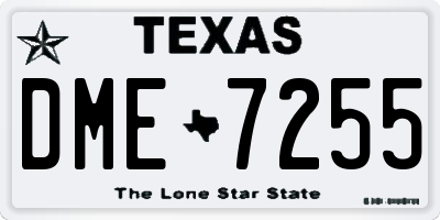 TX license plate DME7255