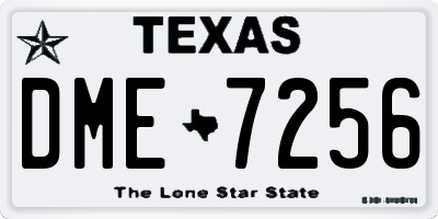 TX license plate DME7256