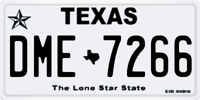 TX license plate DME7266