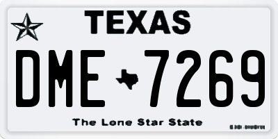 TX license plate DME7269