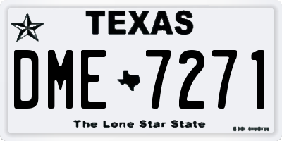TX license plate DME7271
