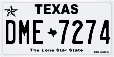 TX license plate DME7274