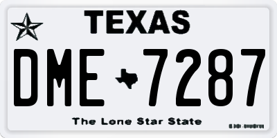 TX license plate DME7287